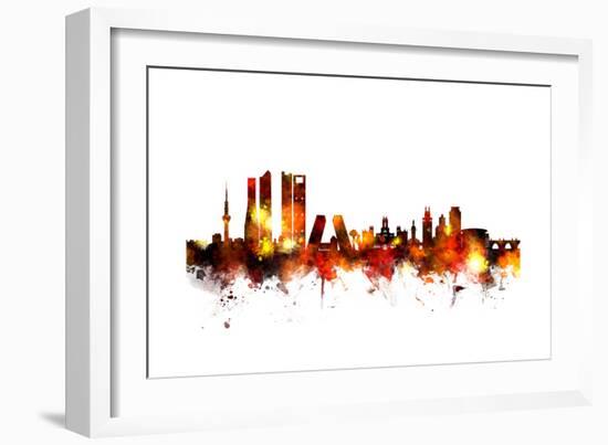 Madrid Spain Skyline-Michael Tompsett-Framed Art Print