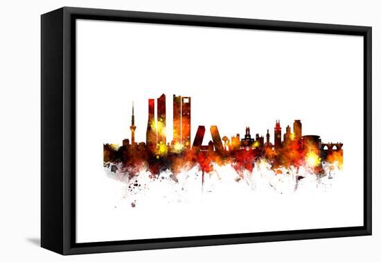 Madrid Spain Skyline-Michael Tompsett-Framed Stretched Canvas