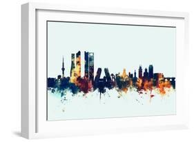 Madrid Spain Skyline-Michael Tompsett-Framed Art Print