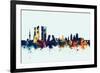 Madrid Spain Skyline-Michael Tompsett-Framed Art Print