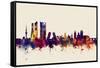 Madrid Spain Skyline-Michael Tompsett-Framed Stretched Canvas