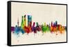 Madrid Spain Skyline-Michael Tompsett-Framed Stretched Canvas