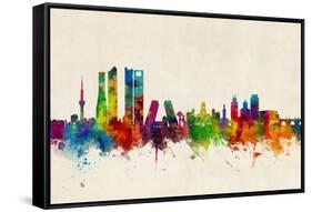 Madrid Spain Skyline-Michael Tompsett-Framed Stretched Canvas