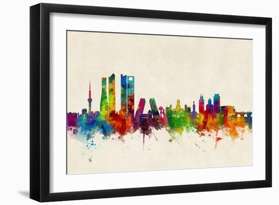 Madrid Spain Skyline-Michael Tompsett-Framed Art Print