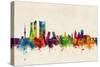 Madrid Spain Skyline-Michael Tompsett-Stretched Canvas