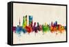 Madrid Spain Skyline-Michael Tompsett-Framed Stretched Canvas