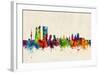 Madrid Spain Skyline-Michael Tompsett-Framed Art Print