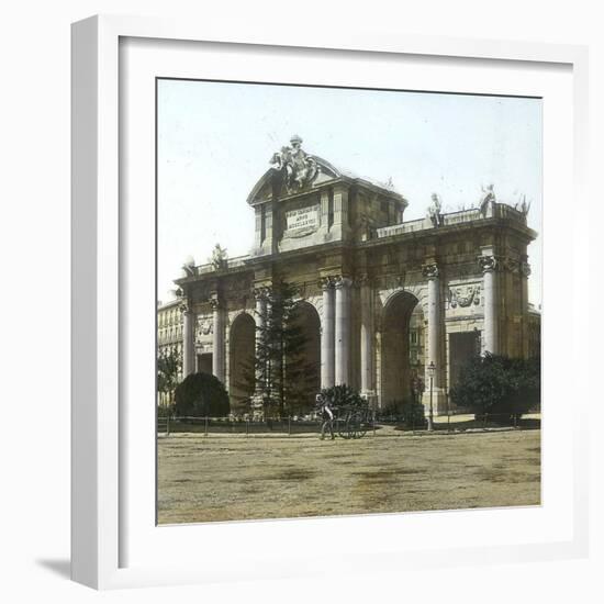 Madrid (Spain), the Alcala Gate, Circa 1885-1890-Leon, Levy et Fils-Framed Photographic Print