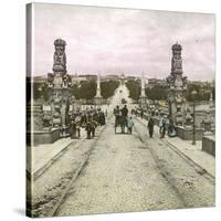 Madrid (Spain), the Bridge and the Tolèdo Gate, in the Background, Circa 1885-1890-Leon, Levy et Fils-Stretched Canvas