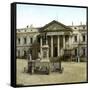 Madrid (Spain), the Palace of the Cortes, Statue of the Spanish Writer Cervantes (1547-1616)-Leon, Levy et Fils-Framed Stretched Canvas