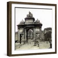Madrid (Spain), the Tolèdo Gate, by Antonio López Aguado, in Honour of Napoleon-Leon, Levy et Fils-Framed Photographic Print