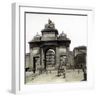 Madrid (Spain), the Tolèdo Gate, by Antonio López Aguado, in Honour of Napoleon-Leon, Levy et Fils-Framed Photographic Print