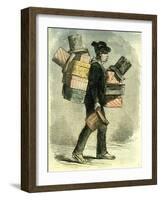 Madrid Spain Vender of Hat-Boxes 1866-null-Framed Giclee Print