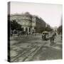 Madrid (Spain), View of the Street and of the Alcala Gate, Circa 1885-1890-Leon, Levy et Fils-Stretched Canvas