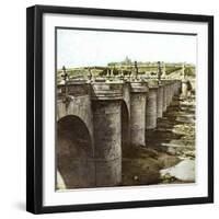 Madrid (Spain), View of the Toledo Bridge-Leon, Levy et Fils-Framed Photographic Print