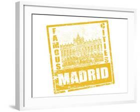 Madrid Stamp-radubalint-Framed Art Print