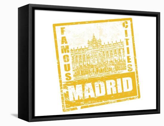 Madrid Stamp-radubalint-Framed Stretched Canvas