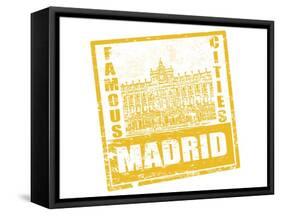 Madrid Stamp-radubalint-Framed Stretched Canvas