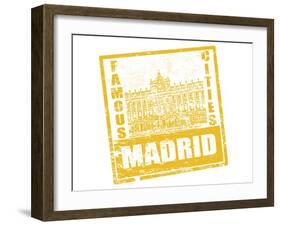 Madrid Stamp-radubalint-Framed Art Print