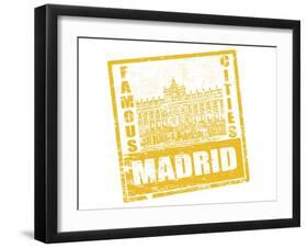 Madrid Stamp-radubalint-Framed Art Print