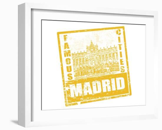 Madrid Stamp-radubalint-Framed Art Print