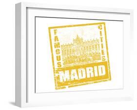 Madrid Stamp-radubalint-Framed Art Print