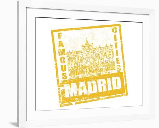 Madrid Stamp-radubalint-Framed Art Print