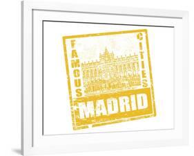 Madrid Stamp-radubalint-Framed Art Print