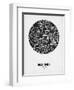 Madrid Street Map Black on White-NaxArt-Framed Art Print