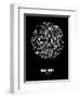 Madrid Street Map Black-NaxArt-Framed Art Print