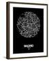 Madrid Street Map Black-NaxArt-Framed Art Print