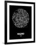 Madrid Street Map Black-NaxArt-Framed Art Print