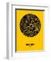 Madrid Street Map Yellow-NaxArt-Framed Art Print