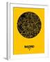 Madrid Street Map Yellow-NaxArt-Framed Art Print