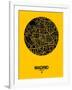 Madrid Street Map Yellow-NaxArt-Framed Art Print