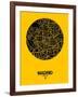 Madrid Street Map Yellow-NaxArt-Framed Art Print