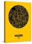 Madrid Street Map Yellow-NaxArt-Stretched Canvas