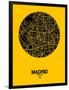 Madrid Street Map Yellow-NaxArt-Framed Art Print