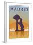 Madrid Vintage Poster-paulrommer-Framed Art Print