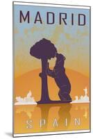 Madrid Vintage Poster-paulrommer-Mounted Art Print