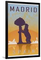 Madrid Vintage Poster-paulrommer-Framed Art Print