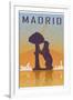 Madrid Vintage Poster-paulrommer-Framed Art Print