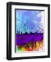 Madrid Watercolor Skyline-NaxArt-Framed Art Print