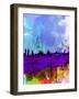 Madrid Watercolor Skyline-NaxArt-Framed Art Print