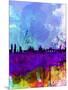 Madrid Watercolor Skyline-NaxArt-Mounted Art Print