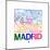 Madrid Watercolor Street Map-NaxArt-Mounted Art Print