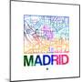 Madrid Watercolor Street Map-NaxArt-Mounted Art Print