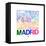 Madrid Watercolor Street Map-NaxArt-Framed Stretched Canvas