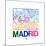 Madrid Watercolor Street Map-NaxArt-Mounted Art Print