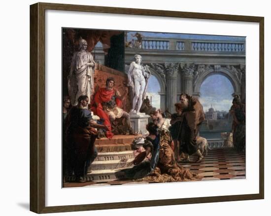 Maecenas Presenting the Arts to Augustus, 1743-Giovanni Battista Tiepolo-Framed Giclee Print